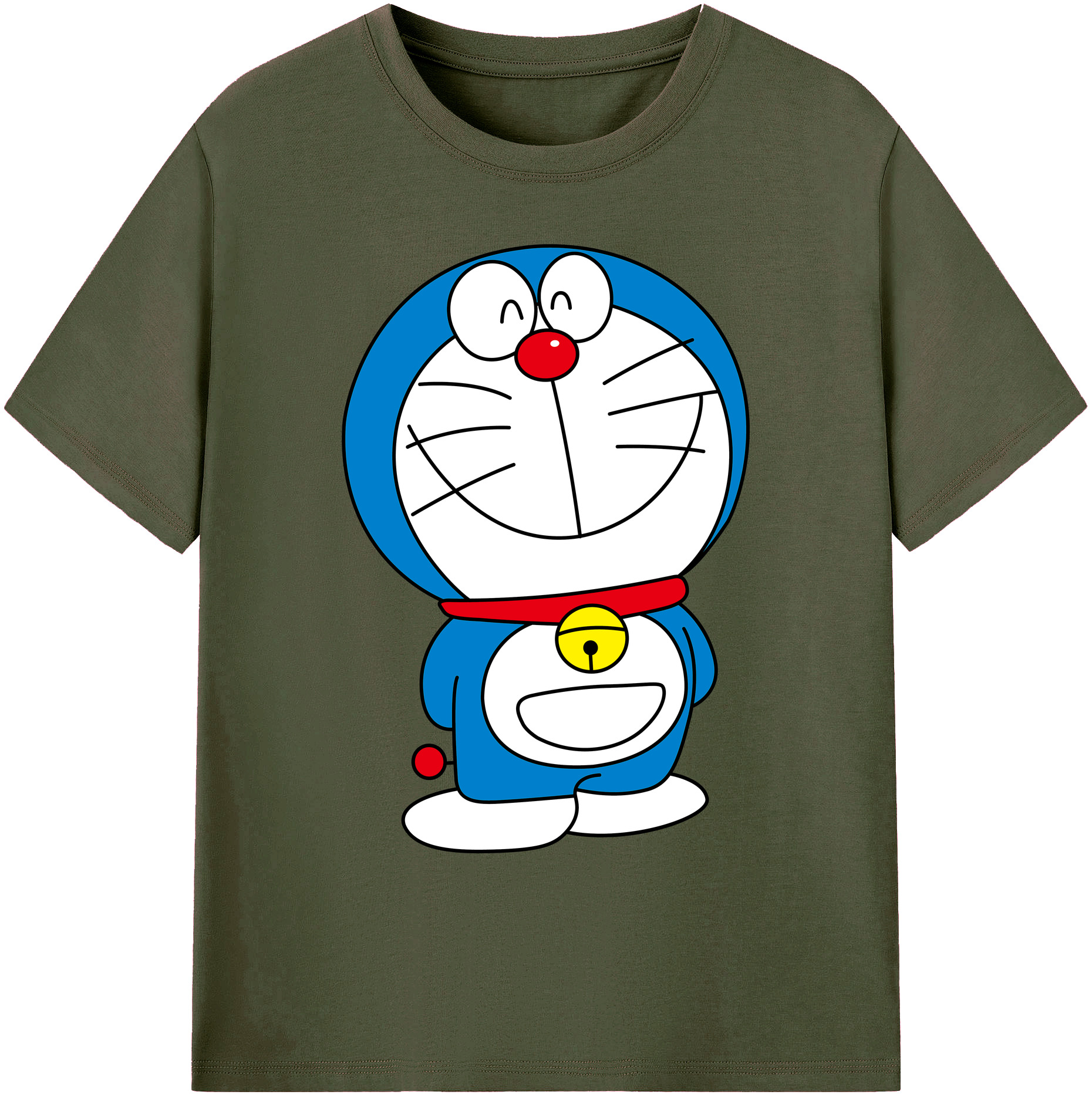 （画像用） ドラえもん Doraemon 綿100％ メンズ半袖Tシャツ｜肌触りやわらか＆通気性